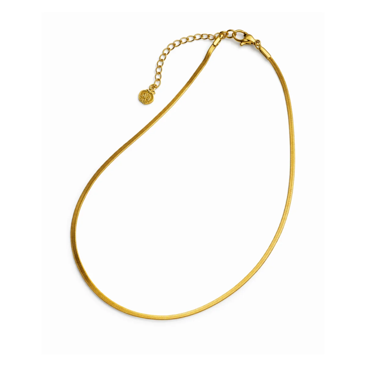 Collier Sawa chaîne serpent dorée avec fermoir et rallonge